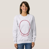 Rote Blume bei Sonnenlicht Personalisiert Sweatshirt (Vorne ganz)