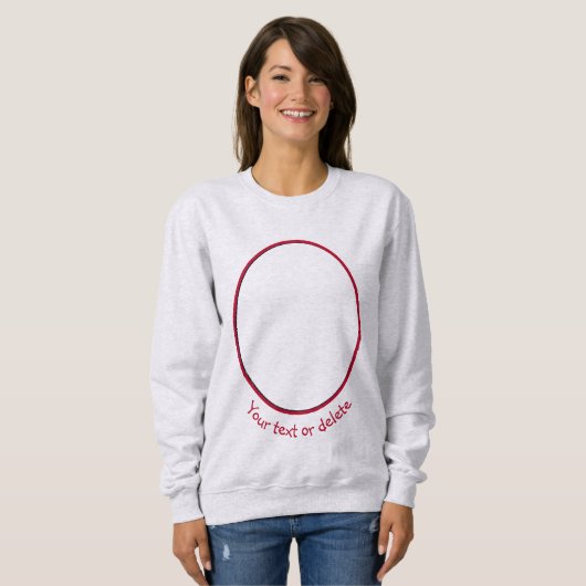Rote Blume bei Sonnenlicht Personalisiert Sweatshirt (Vorne ganz)