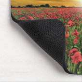 Rote Blume bei Sonnenuntergang Mousepad (Ecke)
