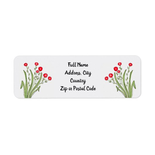 Rote Blume betont (Vorne)