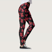 Rote Blume blüht Leggings (Rechts)