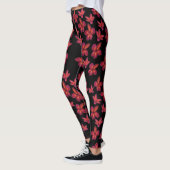 Rote Blume blüht Leggings (Links)