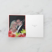 Rote Blume Blumenfrühling Hochzeit Danke Foto (Innenseite)