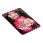 Rote Blume Blumenkohl Rose Rose Muttertag Karte Magnet (Rechte Seite)