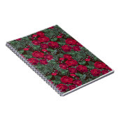 Rote Blume, Blumenmuster im Wasser. Notizblock (Rechte Seite)