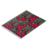 Rote Blume, Blumenmuster im Wasser. Notizblock (Linke Seite)