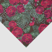 Rote Blume, Blumenmuster im Wasser. Seidenpapier (Ausschnitt)