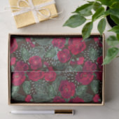 Rote Blume, Blumenmuster im Wasser. Seidenpapier (Geschenk)