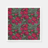 Rote Blume, Blumenmuster im Wasser. Serviette (Vorderseite)