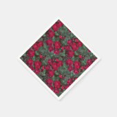 Rote Blume, Blumenmuster im Wasser. Serviette (Ecke)