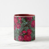 Rote Blume, Blumenmuster im Wasser. Tasse (Zentrum)