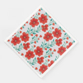 Rote Blume Blumenmuster Nahtloses Muster Serviette (Ecke)