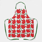Rote Blume Blumenmuster Schürze (Vorderseite)