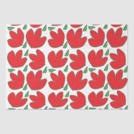 Rote Blume Blumenmuster Seidenpapier