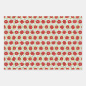 Rote Blume Blumensommer Geschenkpapier Set (Vorderseite 3)