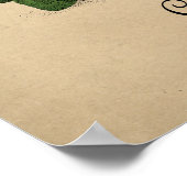 Rote Blume Botanisches Poster - Vintage Cyclamen (Ecke)