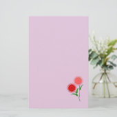 Rote Blume Briefpapier (Stehend Vorderseite)