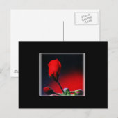 Rote Blume Bud Valentine Postkarte (Vorne/Hinten)