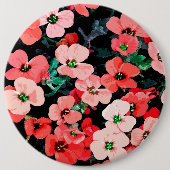 Rote Blume Button (Vorderseite)