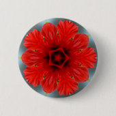 Rote Blume Button (Vorderseite)