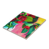 Rote Blume Camellias Fliese (Seite)