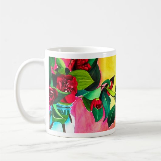 Rote Blume Camellias Kaffeetasse (Links)