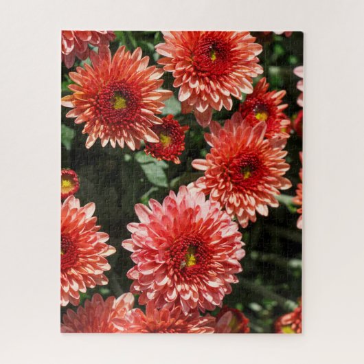 Rote Blume Chrysanthemum Puzzle (Vertikal)