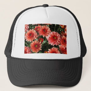 Rote Blume Chrysanthemum Truckerkappe
