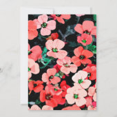 Rote Blume Dankeskarte (Rückseite)