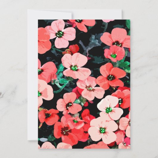 Rote Blume Dankeskarte (Rückseite)