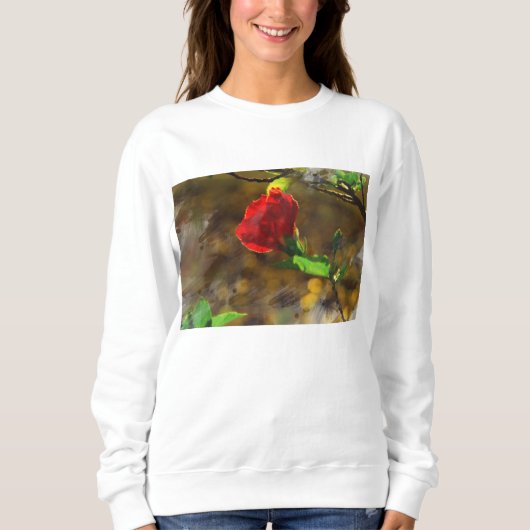 Rote Blume der Mama Sweatshirt (Vorderseite)