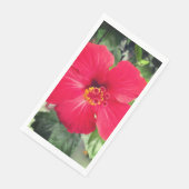Rote Blume des Hibiskus Rosa-sinensis Serviette (Ecke)