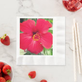 Rote Blume des Hibiskus Rosa-sinensis Serviette (Beispiel)