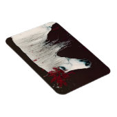 Rote Blume des Weißen Horns Magnet (Rechte Seite)