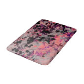 Rote Blume Design Grafikart Badematte (Schrägansicht)