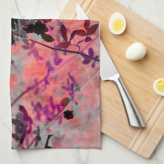 Rote Blume Design Grafikart Handtuch (Viertel Falte)