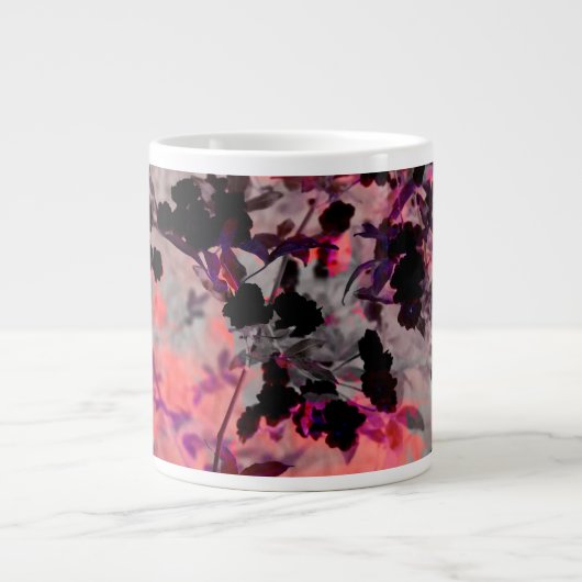 Rote Blume Design Grafikart Jumbo-Tasse (Vorderseite)