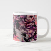 Rote Blume Design Grafikart Jumbo-Tasse (Rechts)