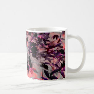 Rote Blume Design Grafikart Kaffeetasse