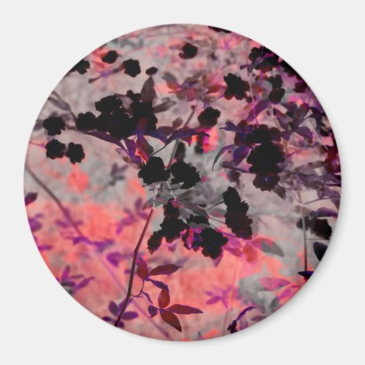Rote Blume Design Grafikart Magnet (Vorne)