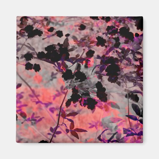 Rote Blume Design Grafikart Magnet (Vorne)