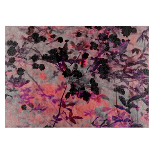 Rote Blume Design Grafikart Schneidebrett (Vorderseite)