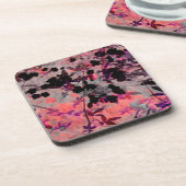 Rote Blume Design Grafikart Untersetzer (Linke Seite)
