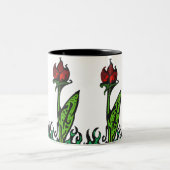Rote Blume, die Tasse wiederholt (Mittel)
