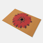 Rote Blume Doormat, Hausmeistergeschenk, Blumenkoh Fußmatte (Schrägansicht)