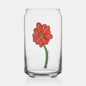 Rote Blume Dosenglas (Vorderseite)
