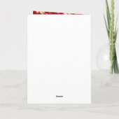 Rote Blume Dunkle Haut Mädchen Geburtstag Dankeskarte (Rückseite)