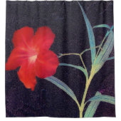Rote Blume Duschvorhang (Vorderseite)