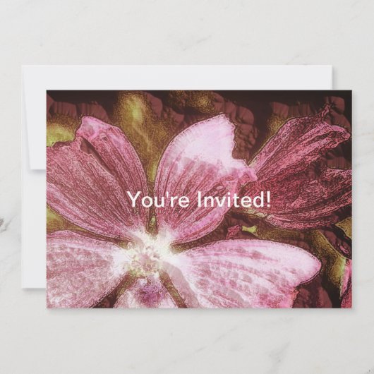 Rote Blume Einladung (Vorderseite)