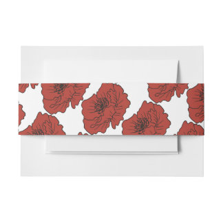 Rote Blume Einladungsbanderole